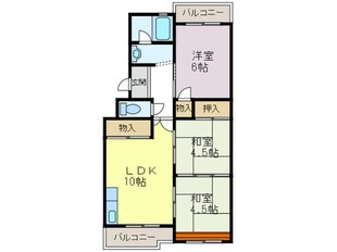 王塚台ハイツの物件間取画像